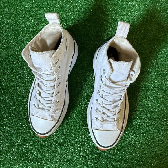 Converse Run Star Hike Women 6.5 White Black Gum Bold Lifestyle Sneakers 166799C - Picture 3 of 13